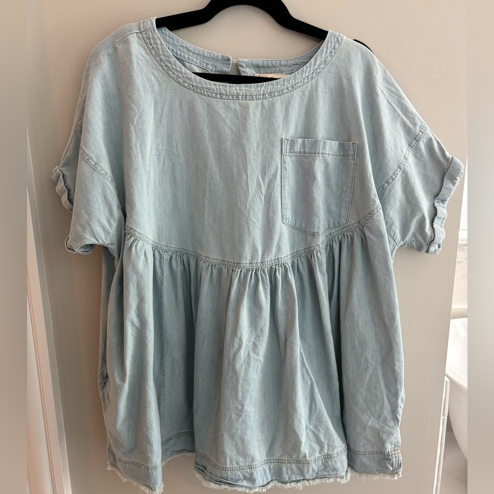 Free People We The Free denim Moon city top small